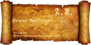 Kneip Márton névjegykártya