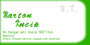 marton kneip business card